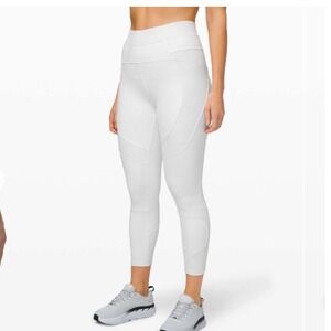 Lululemon New Ambition Super High Rise‎ Tight White Leggings